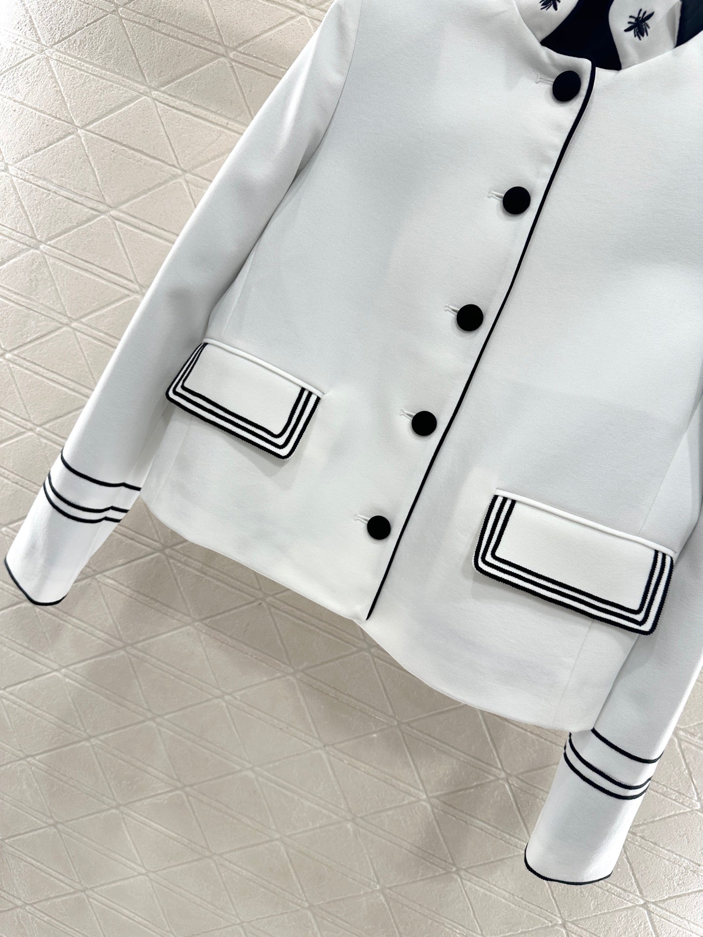 25fw new stand collar straight shoulder suit jacket