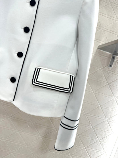 25fw new stand collar straight shoulder suit jacket