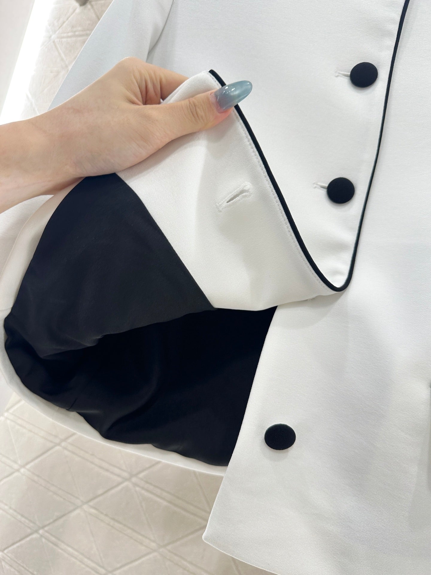 25fw new stand collar straight shoulder suit jacket