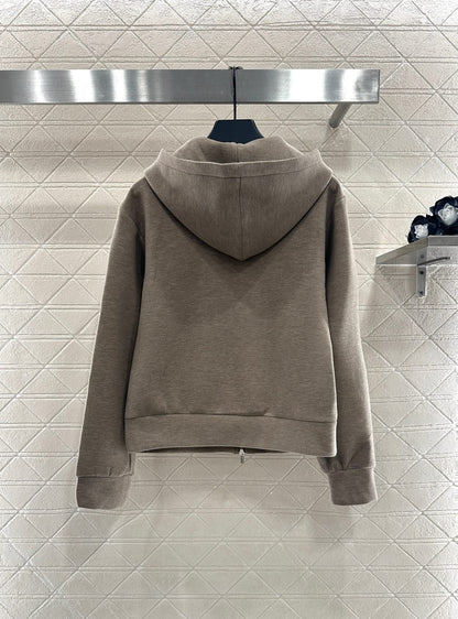 25fw new hooded zipper jacket with short skirt suit