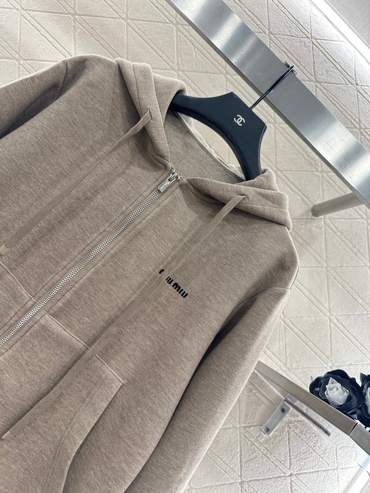 25fw new hooded zipper jacket with short skirt suit