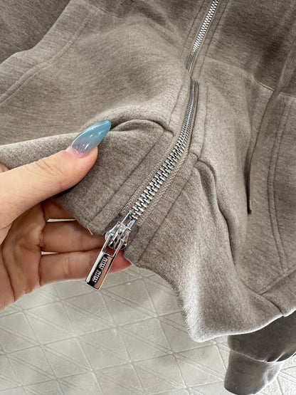 25fw new hooded zipper jacket with short skirt suit