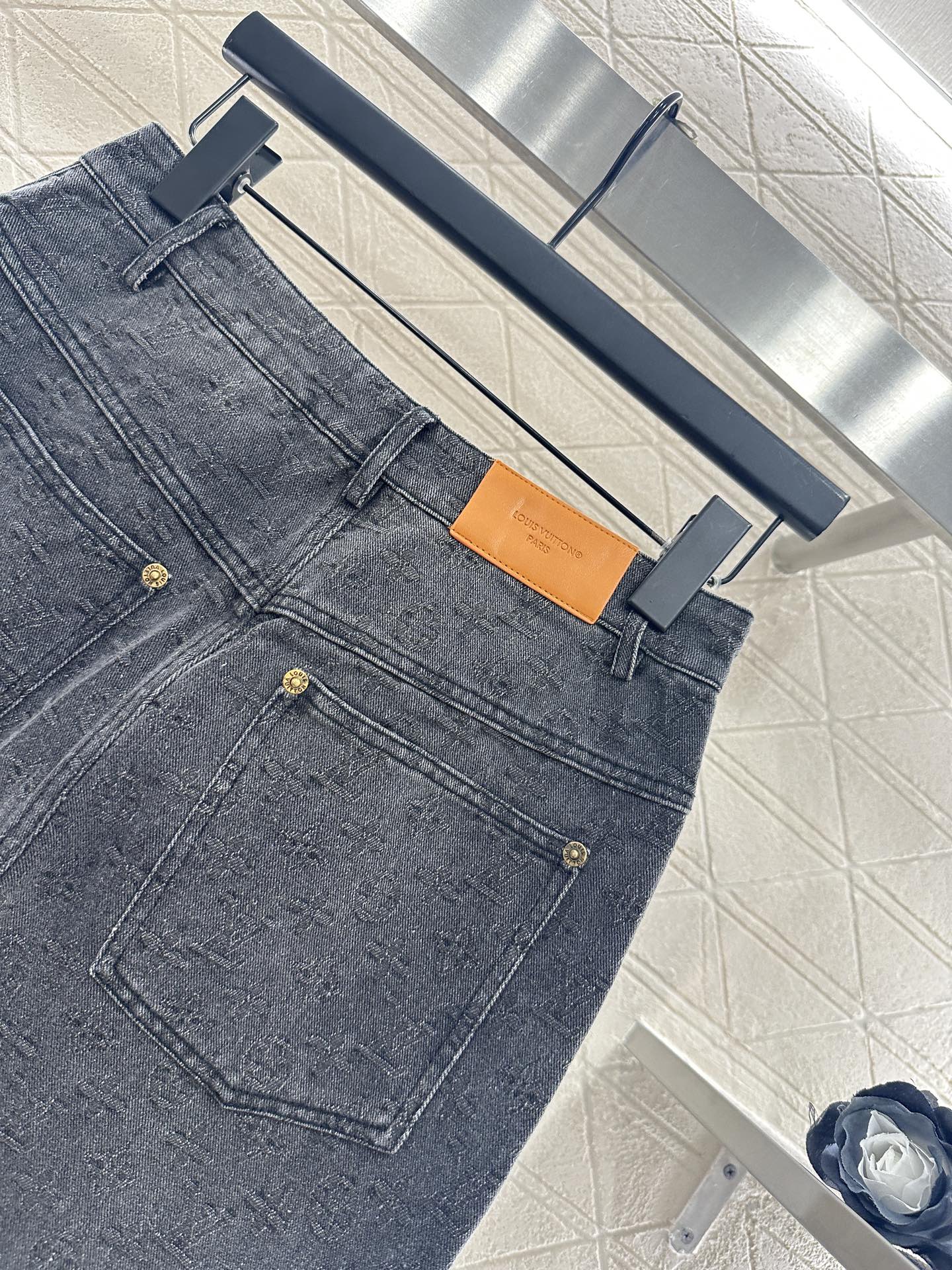 25fw new tassel zipper denim jacket with trousers suit