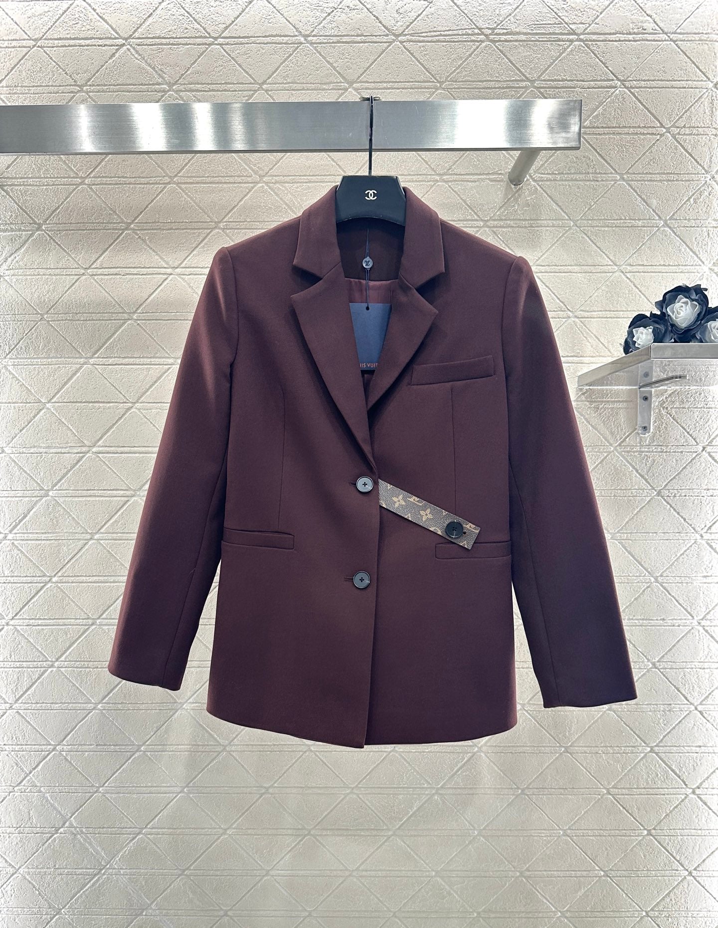 25fw new button lapel belt suit jacket