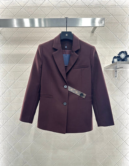 25fw new button lapel belt suit jacket