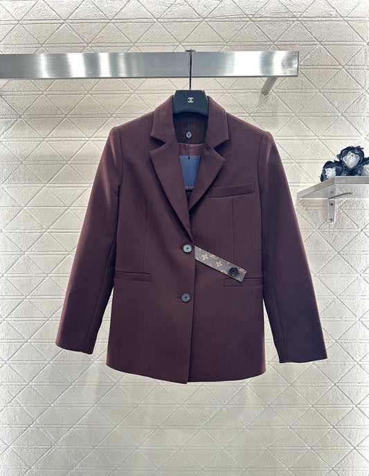 25fw new button lapel belt suit jacket