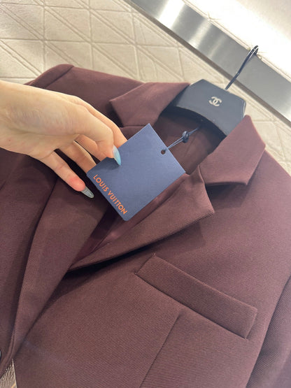 25fw new button lapel belt suit jacket