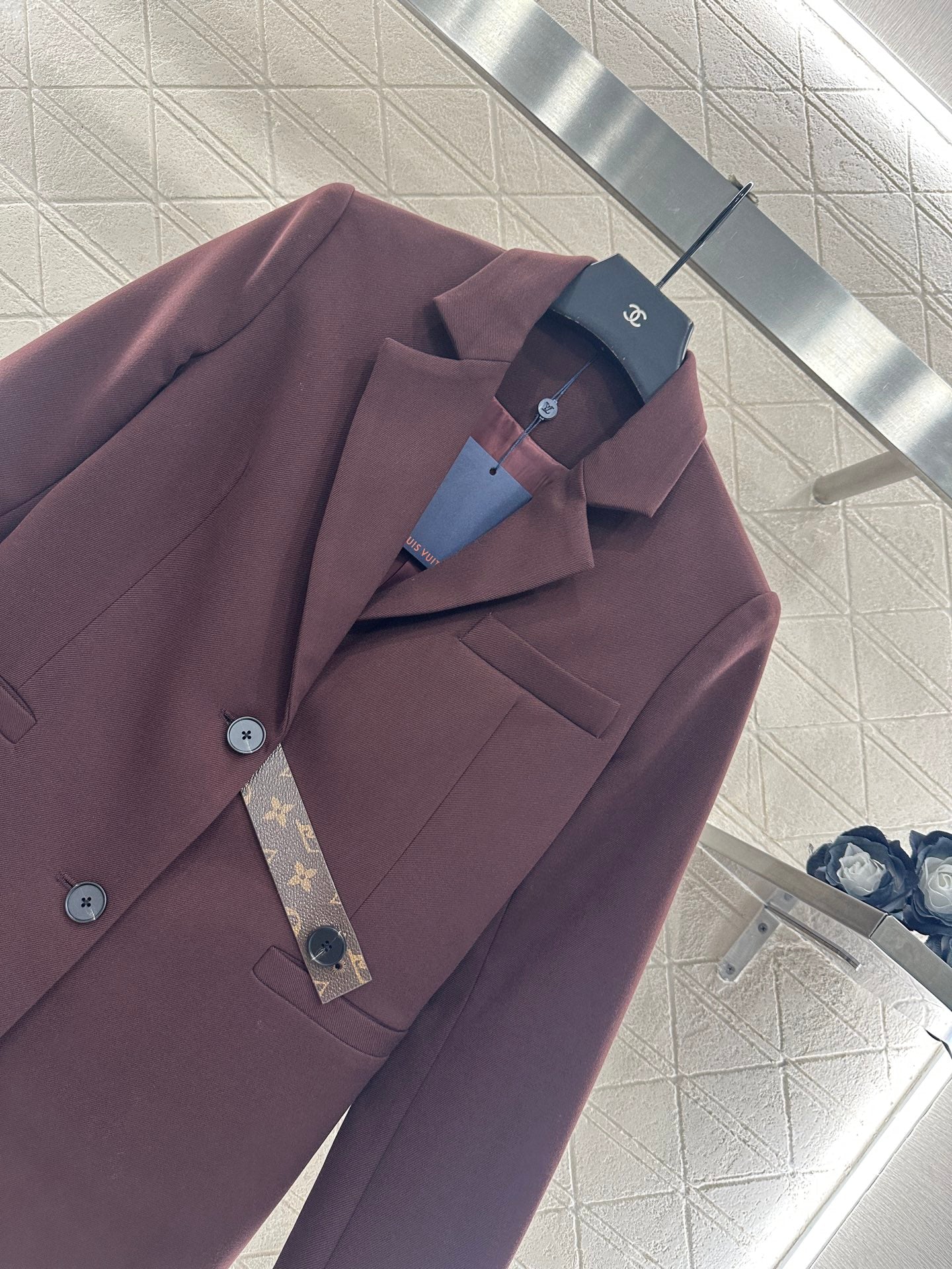 25fw new button lapel belt suit jacket