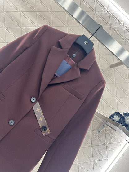 25fw new button lapel belt suit jacket