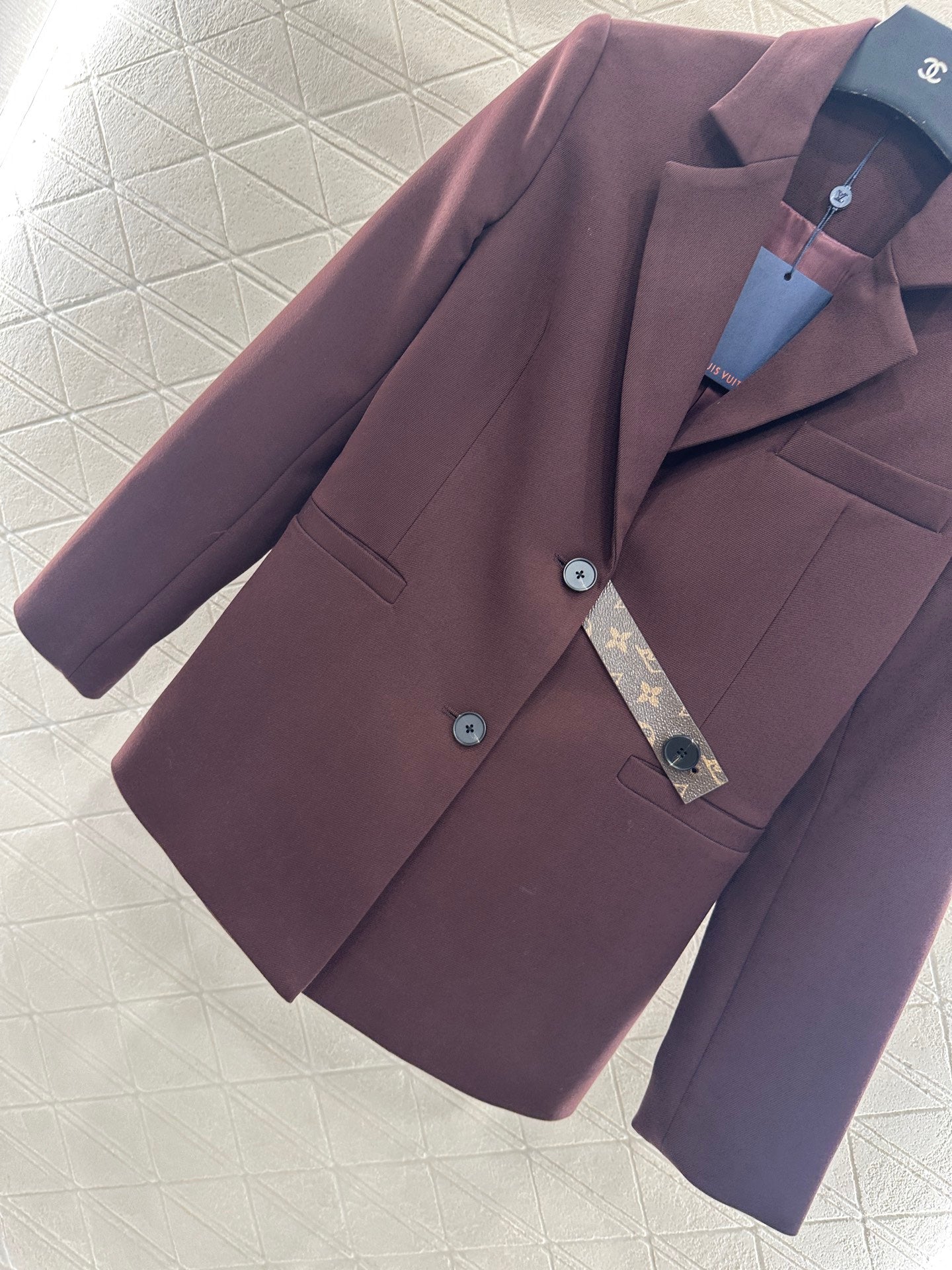 25fw new button lapel belt suit jacket