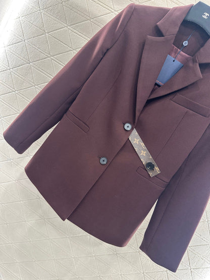 25fw new button lapel belt suit jacket