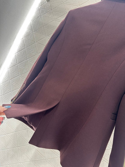 25fw new button lapel belt suit jacket