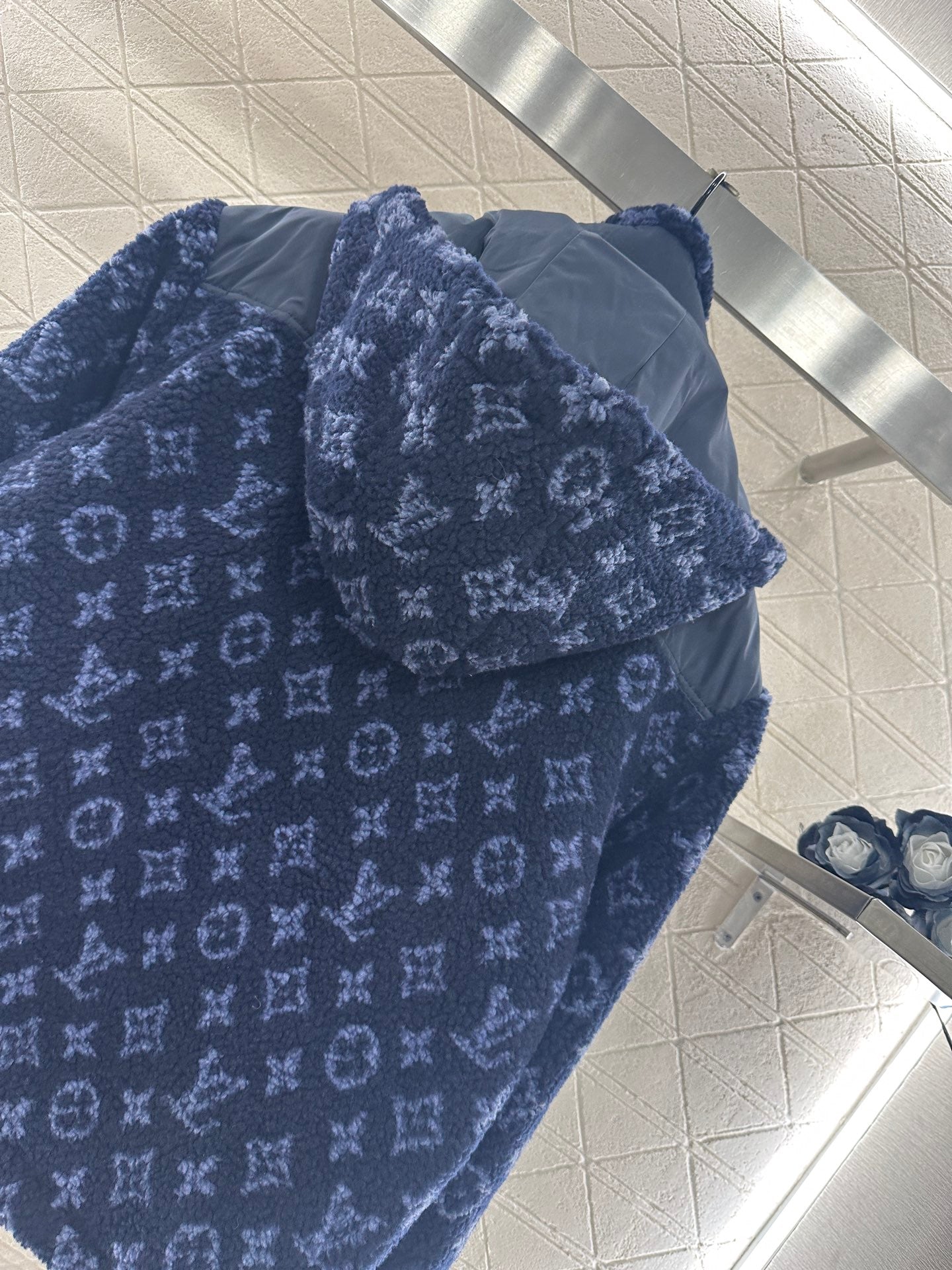 25fw new hooded teddy lamb jacket