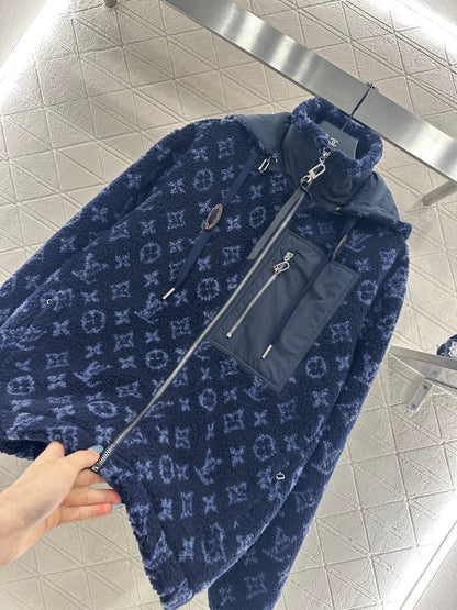 25fw new hooded teddy lamb jacket