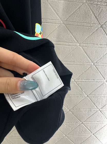 25fw new round neck colorful letter sweatshirt