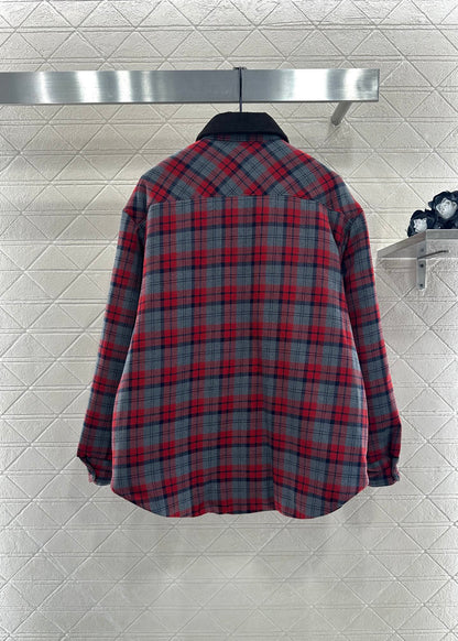 25fw new corduroy plaid cotton jacket