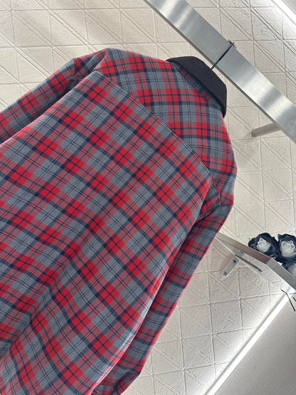 25fw new corduroy plaid cotton jacket