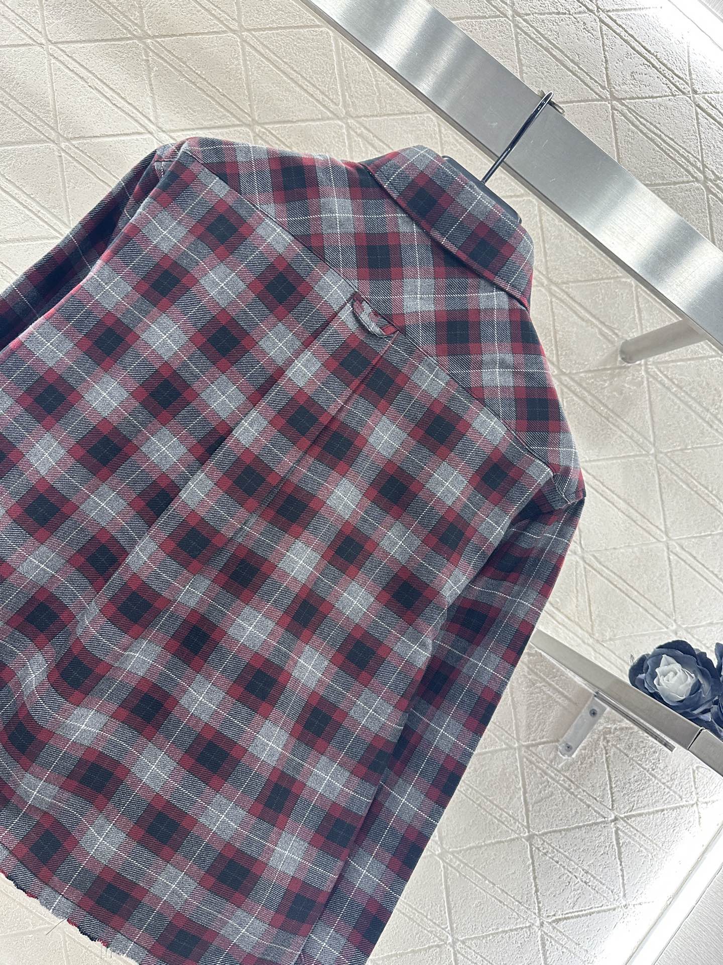 25fw new plaid shirt pleated skirt suit