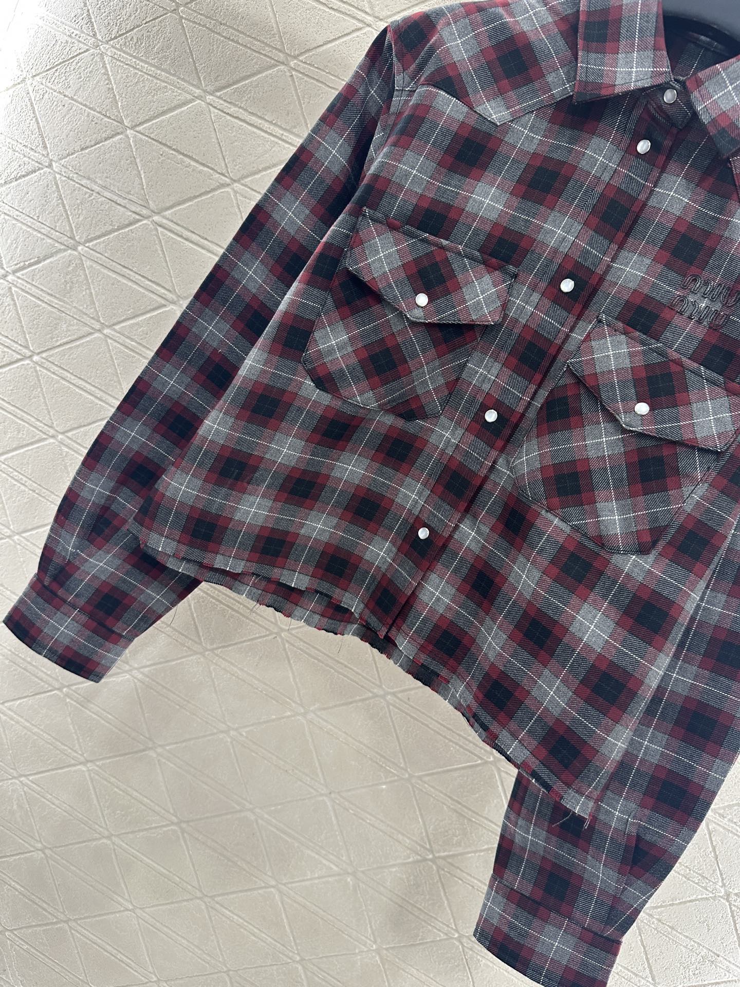 25fw new plaid shirt pleated skirt suit