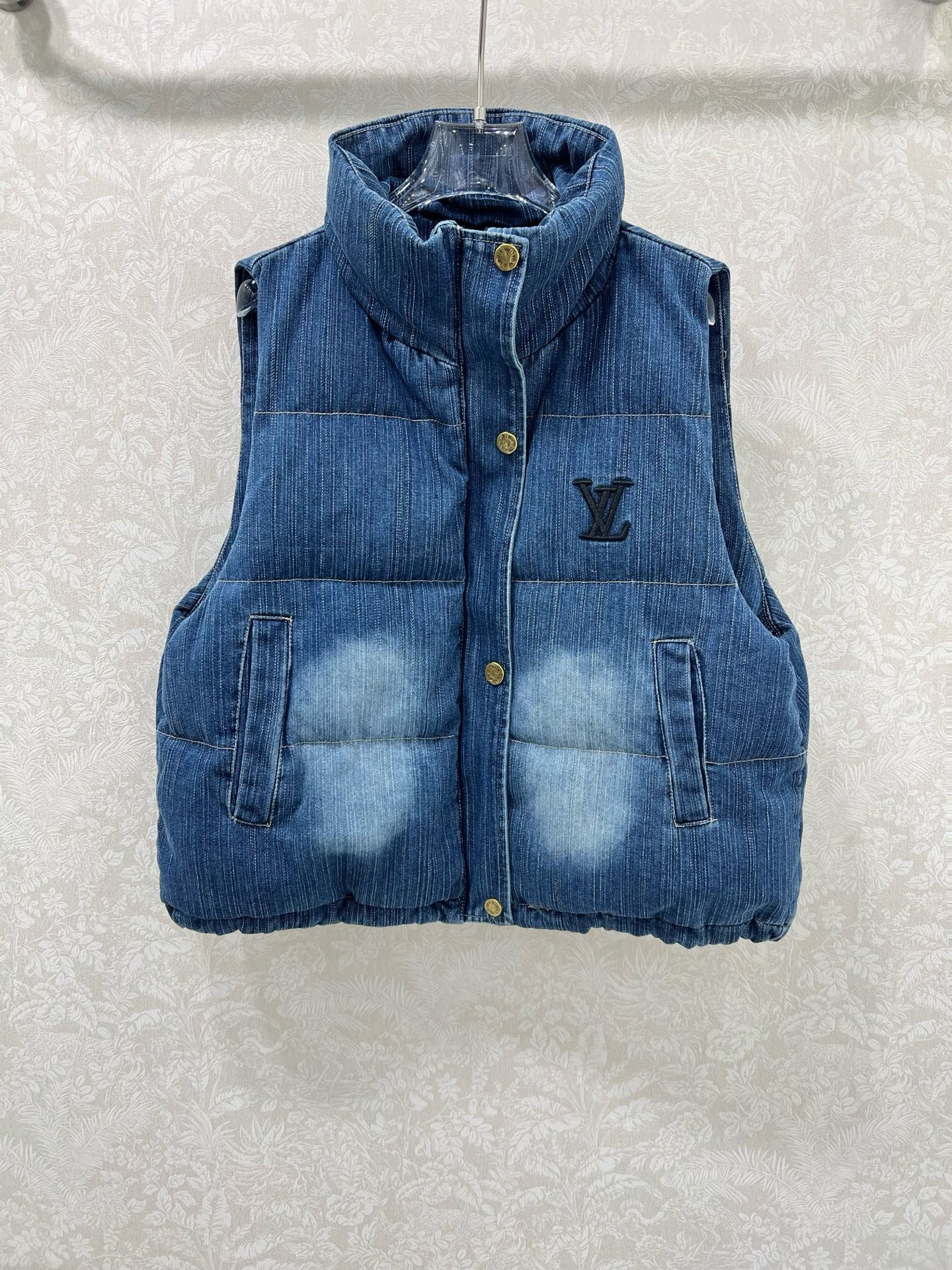 New denim down vest