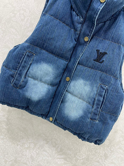 New denim down vest