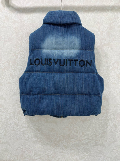 New denim down vest