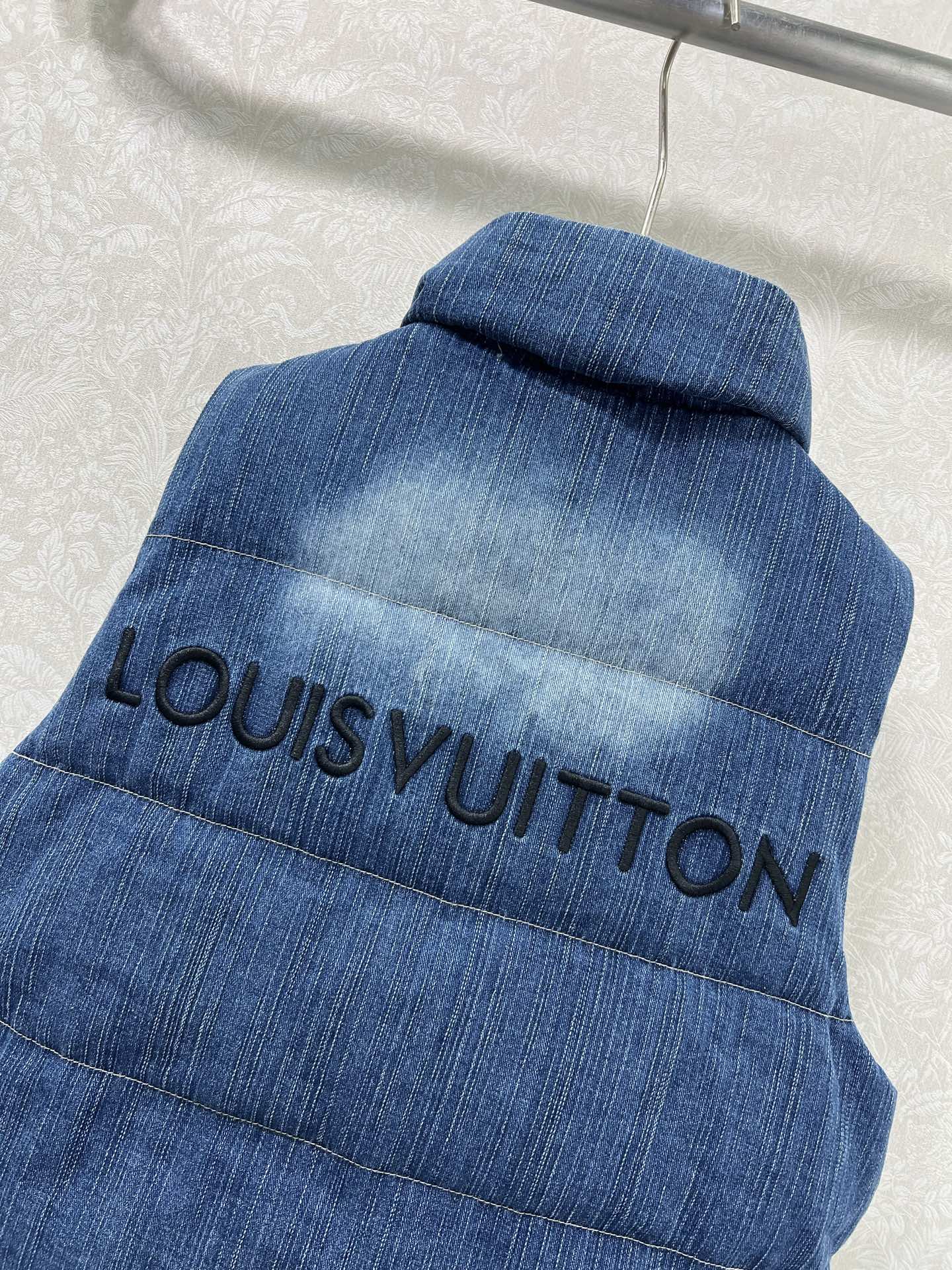 New denim down vest