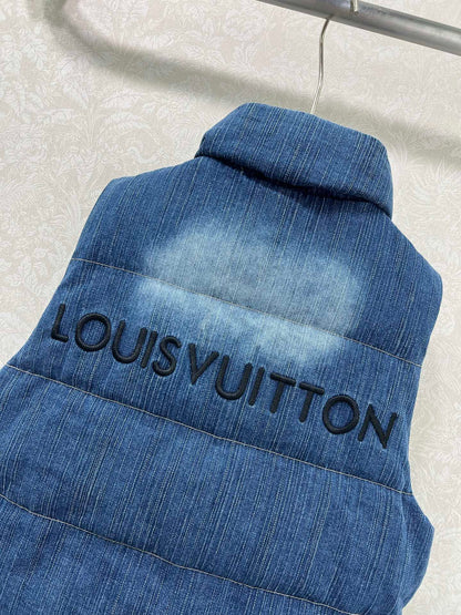 New denim down vest