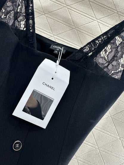 Lace splicing deep V camisole