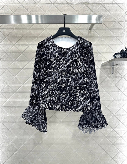 Lace Flared Lace Jacket + Pants Set