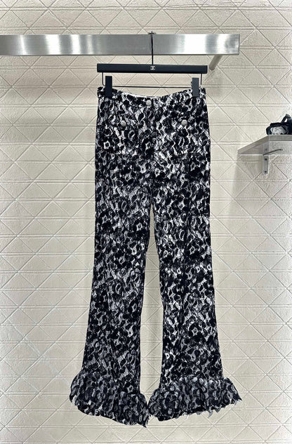 Lace Flared Lace Jacket + Pants Set