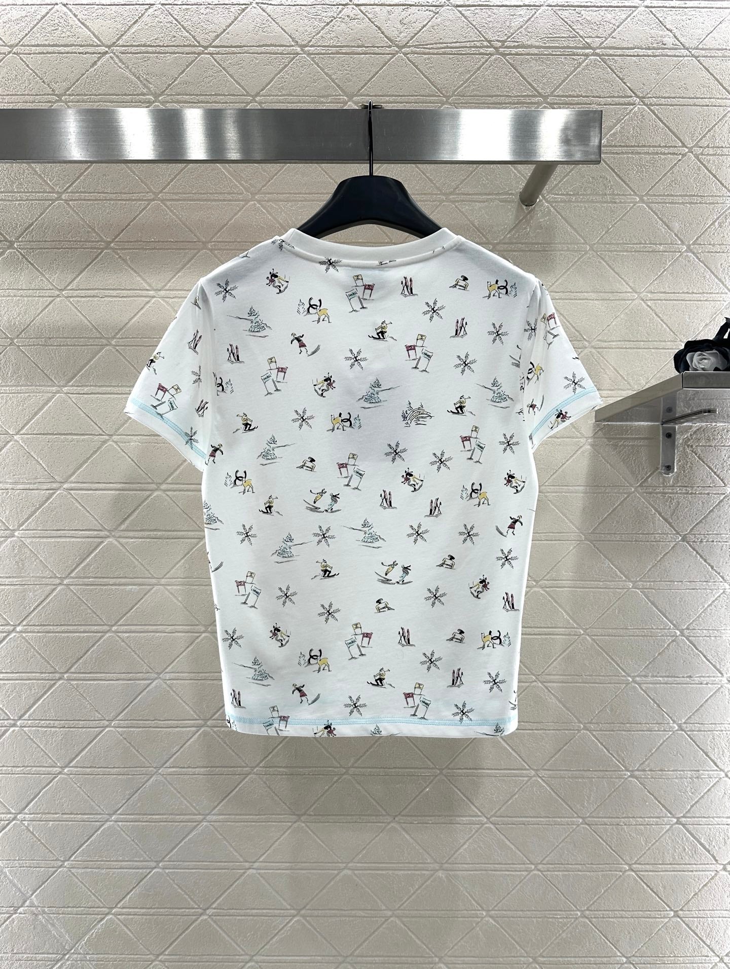 Round Neck Printed Short Sleeve Skiing 🎿 Series