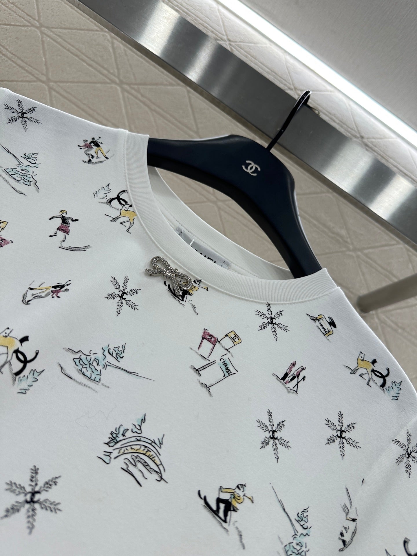 Round Neck Printed Short Sleeve Skiing 🎿 Series