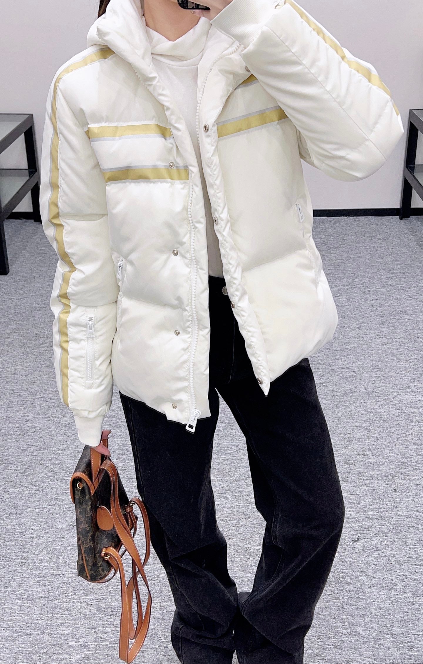 Stand collar five-pointed star down jacket