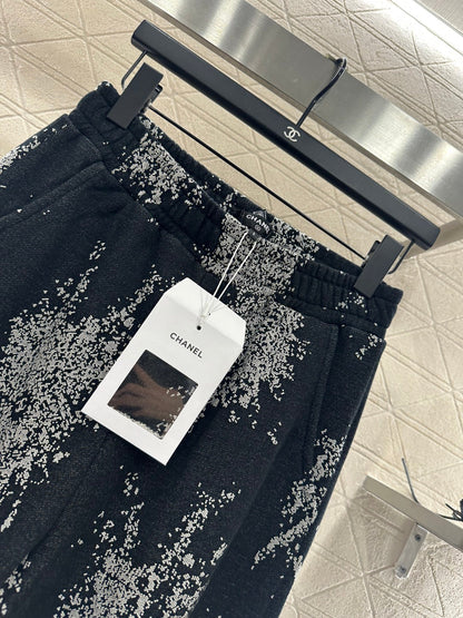 jacquard wide-leg trousers