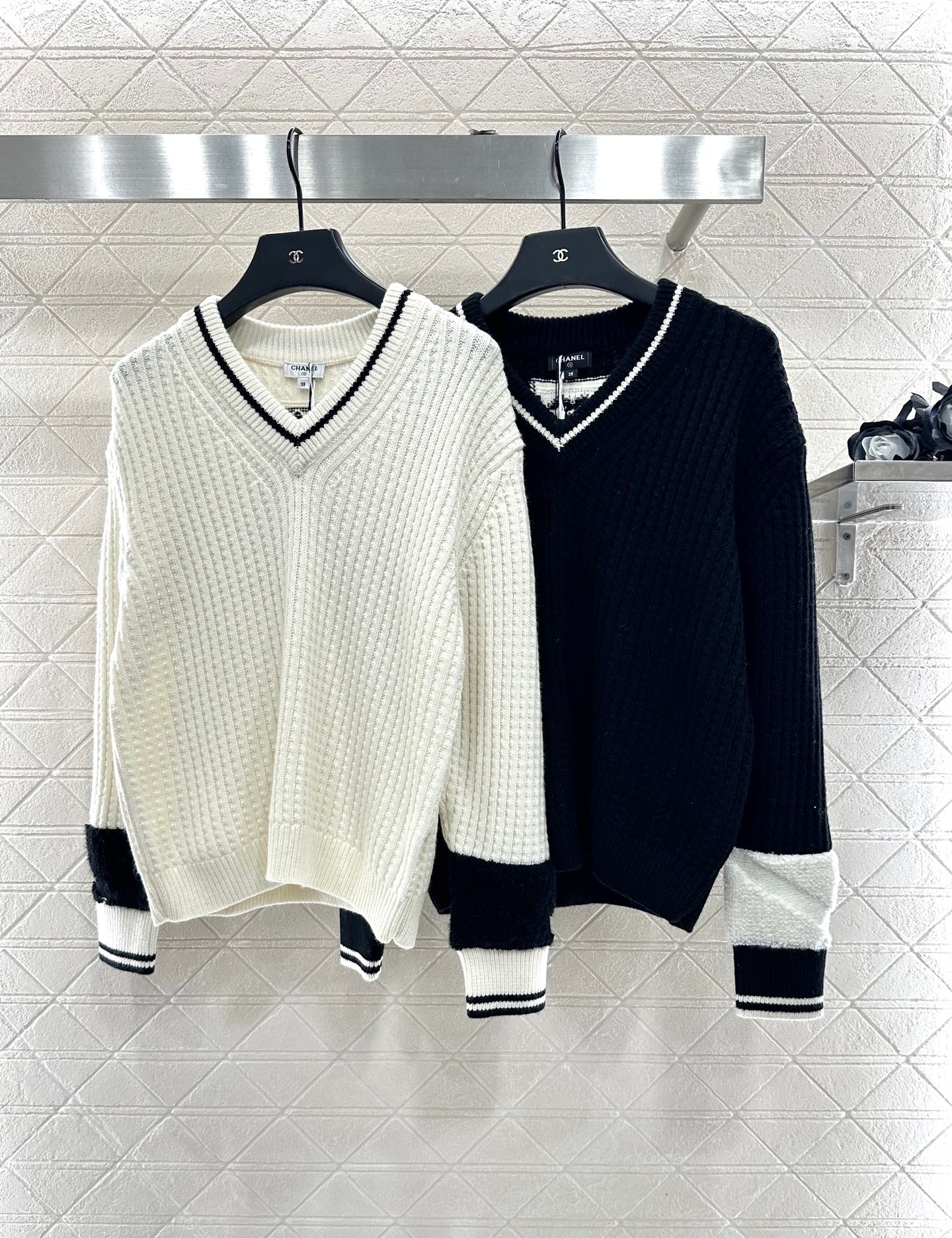 Crochet Knitted Wool Sweater Skiing Series