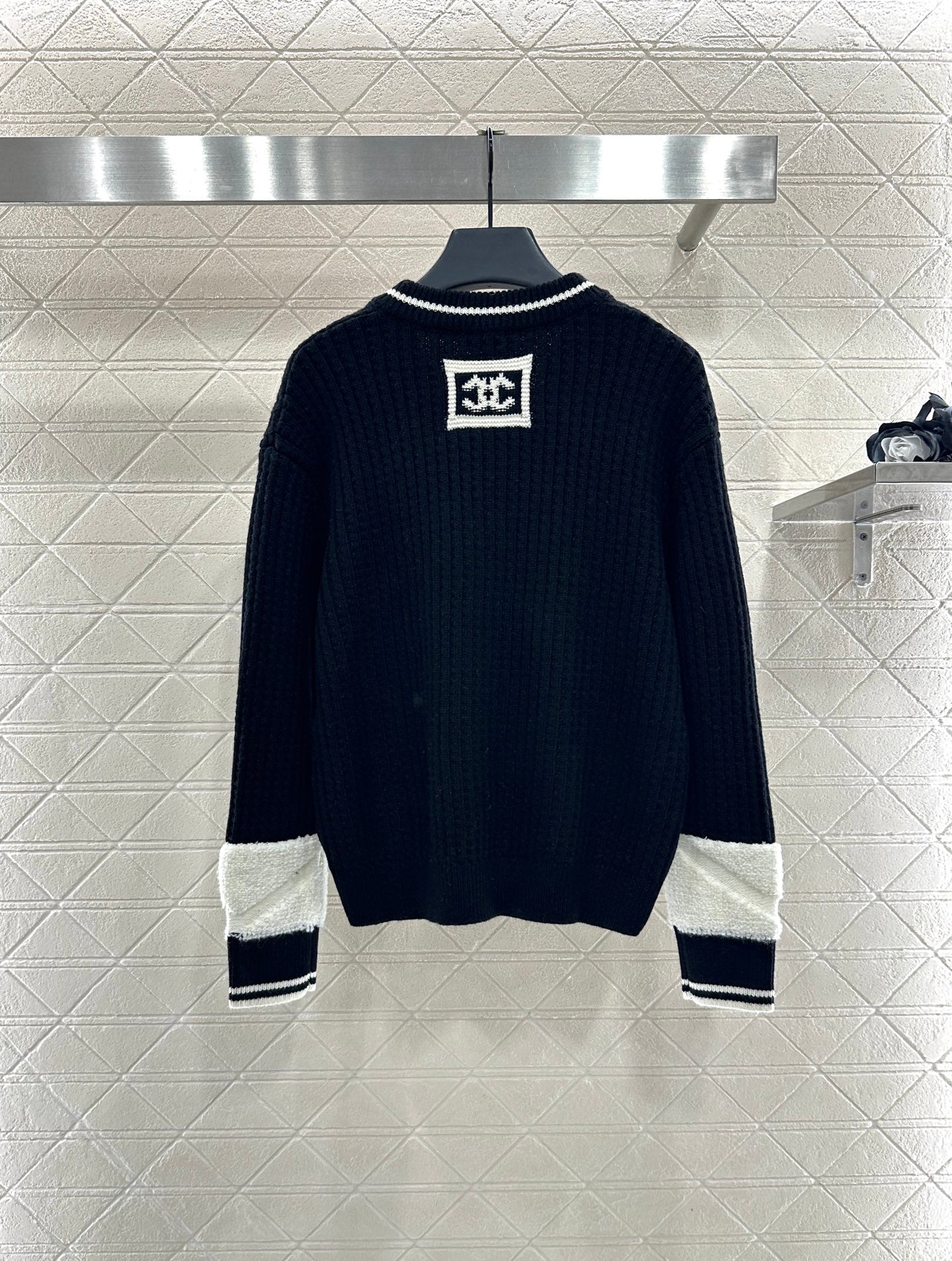 Crochet Knitted Wool Sweater Skiing Series