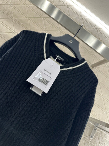 Crochet Knitted Wool Sweater Skiing Series