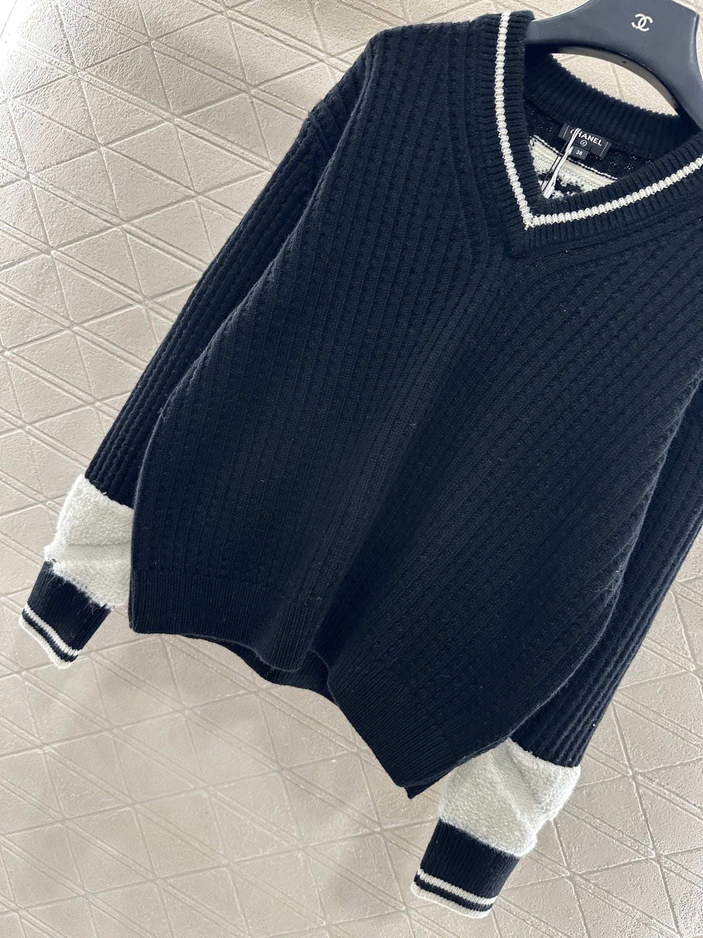 Crochet Knitted Wool Sweater Skiing Series