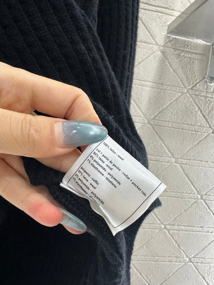 Crochet Knitted Wool Sweater Skiing Series