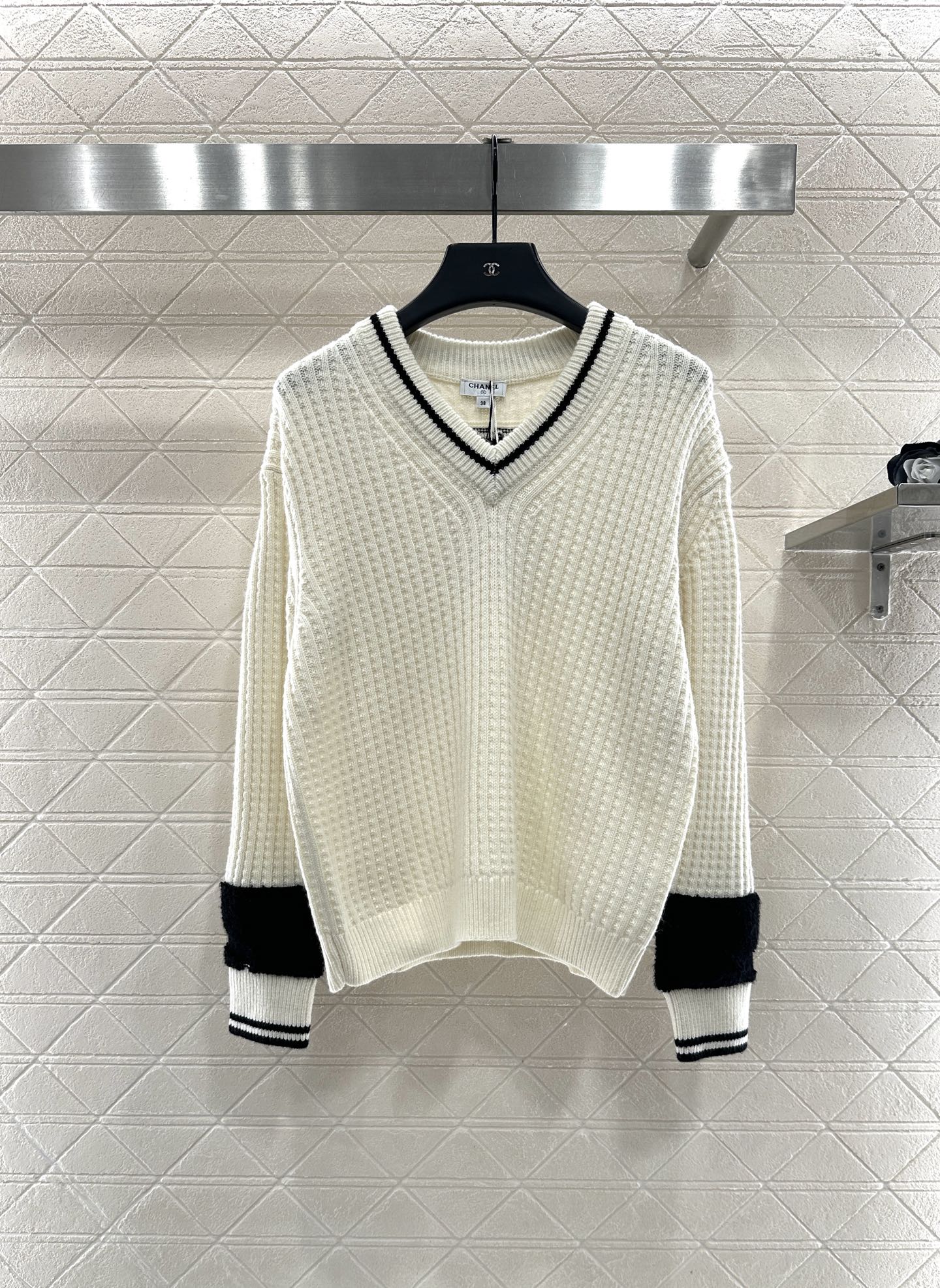 Crochet Knitted Wool Sweater Skiing Series