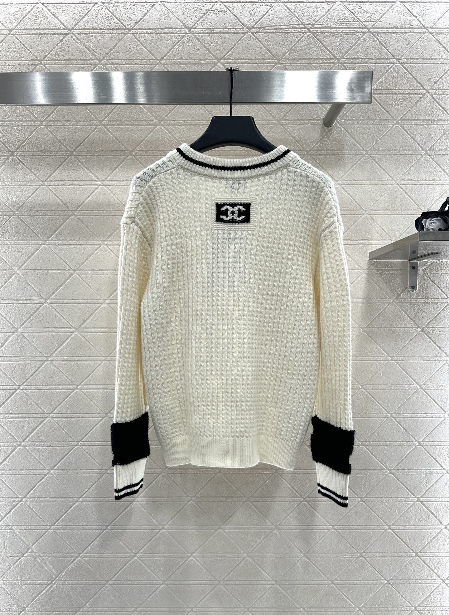 Crochet Knitted Wool Sweater Skiing Series