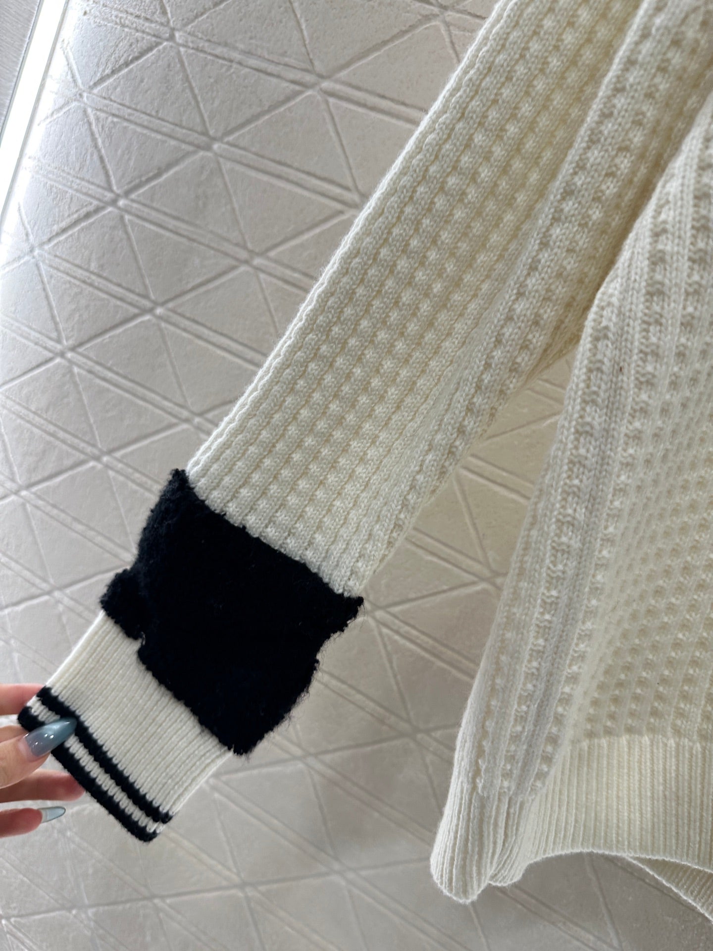 Crochet Knitted Wool Sweater Skiing Series