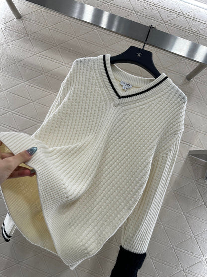 Crochet Knitted Wool Sweater Skiing Series