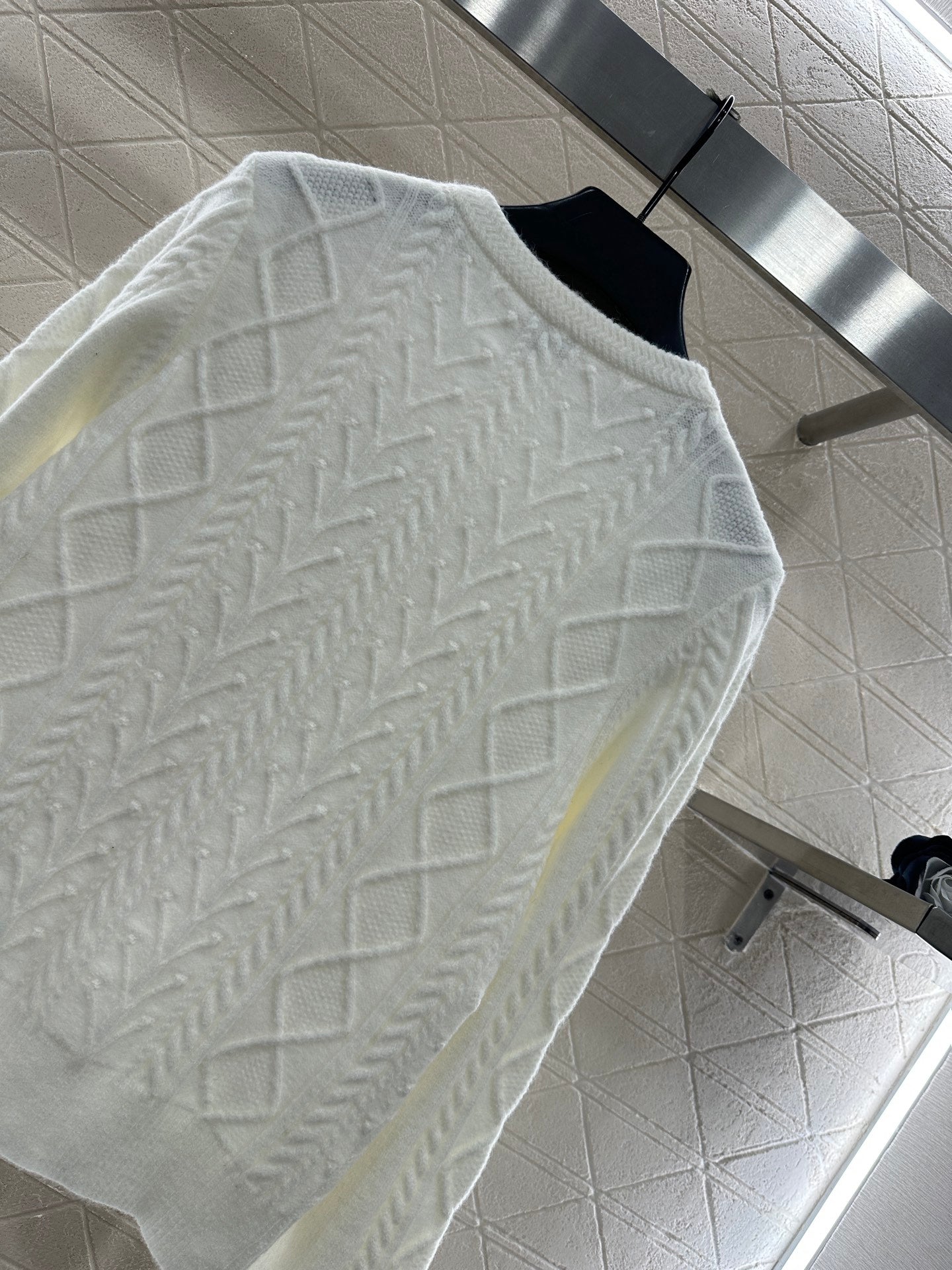 Crochet round neck knitted cardigan skiing series