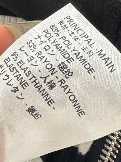 Jacquard denim straight leg pants