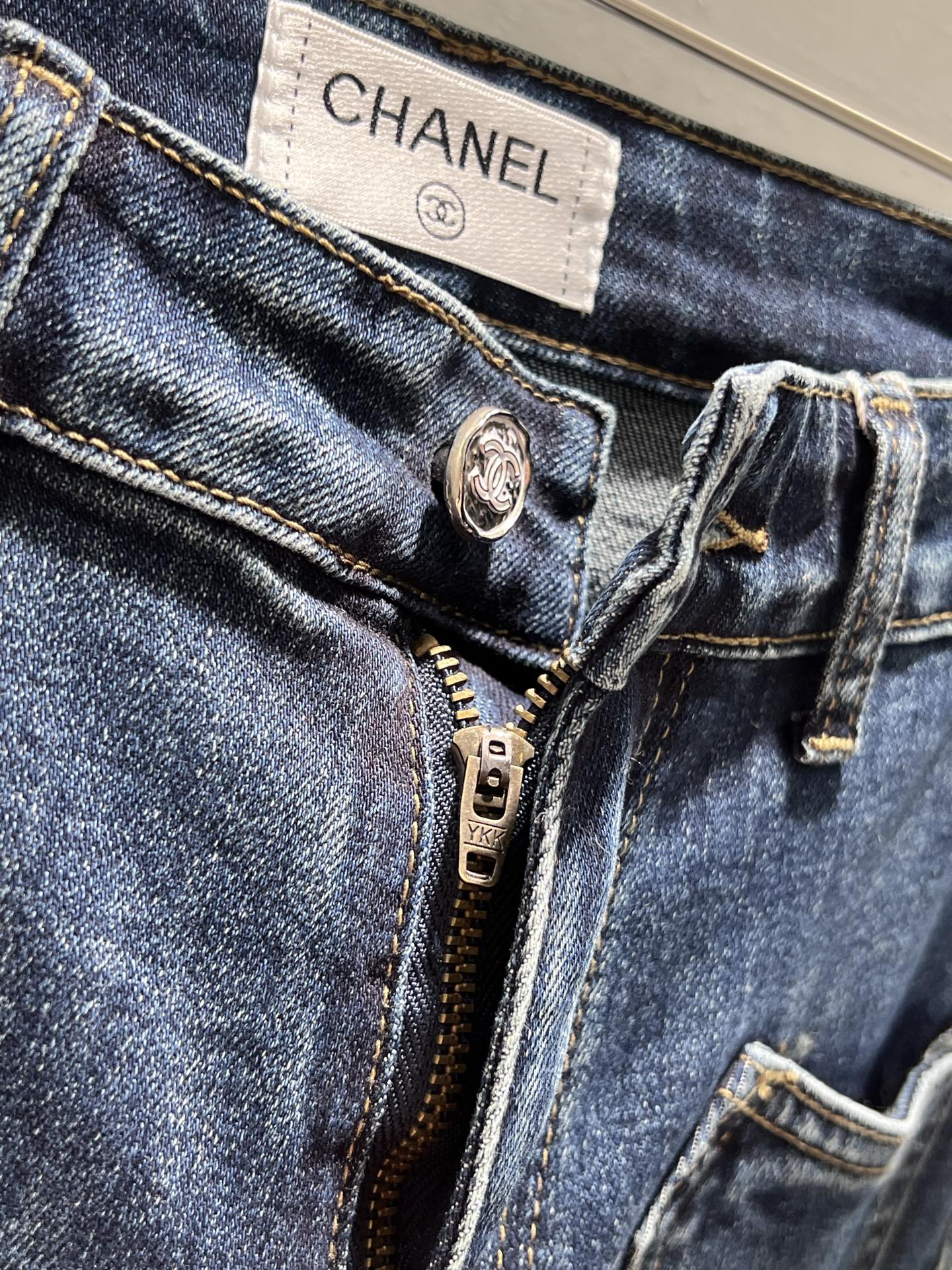 Embroidered Logo Jeans