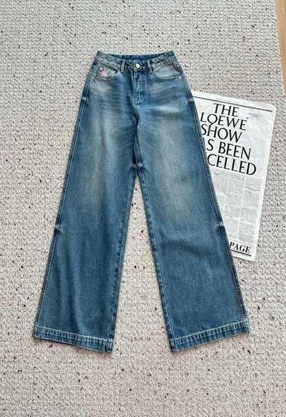 Hot-fix rhinestone jeans