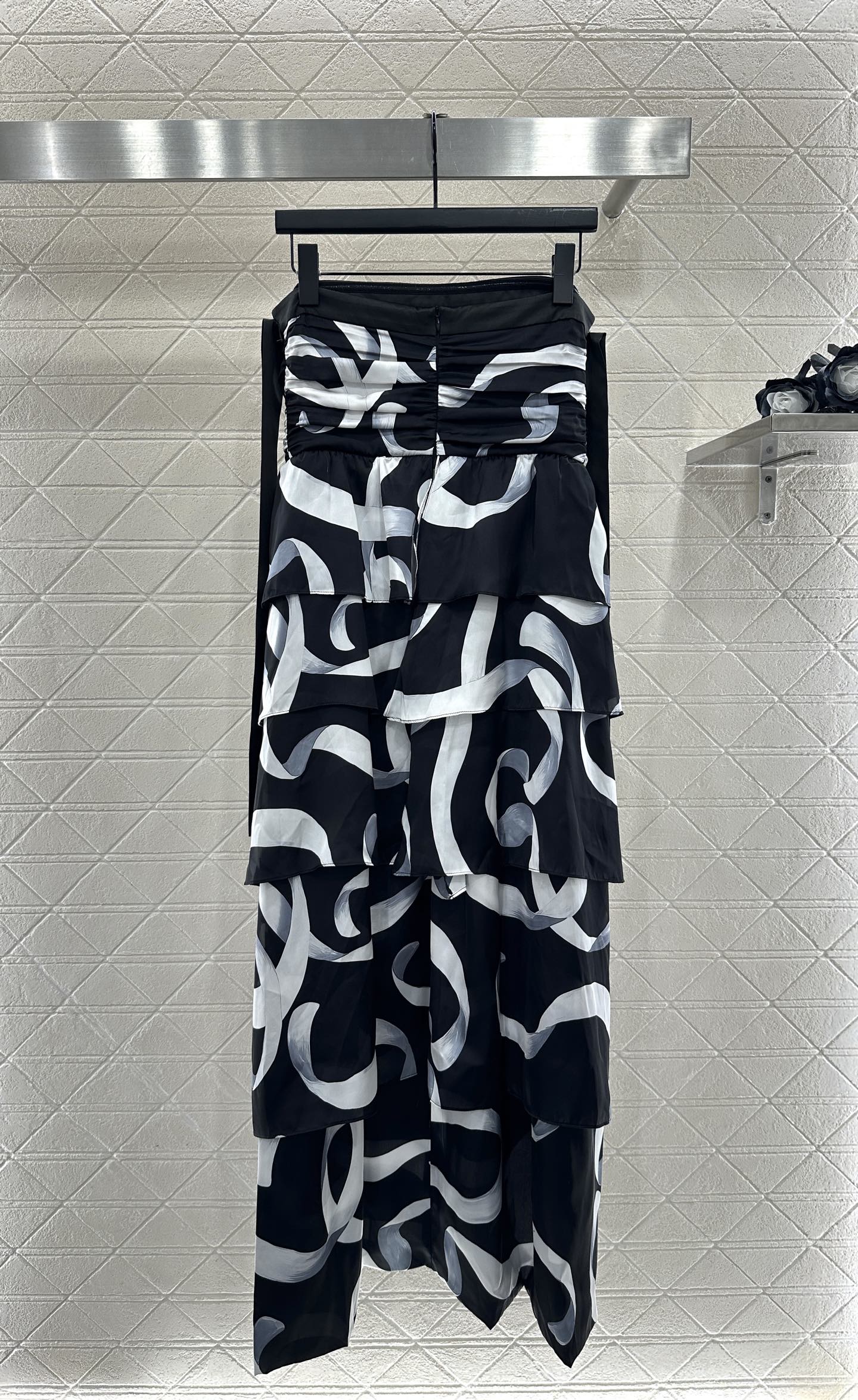 Print Strapless Dress