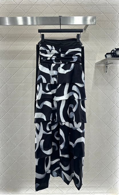 Print Strapless Dress